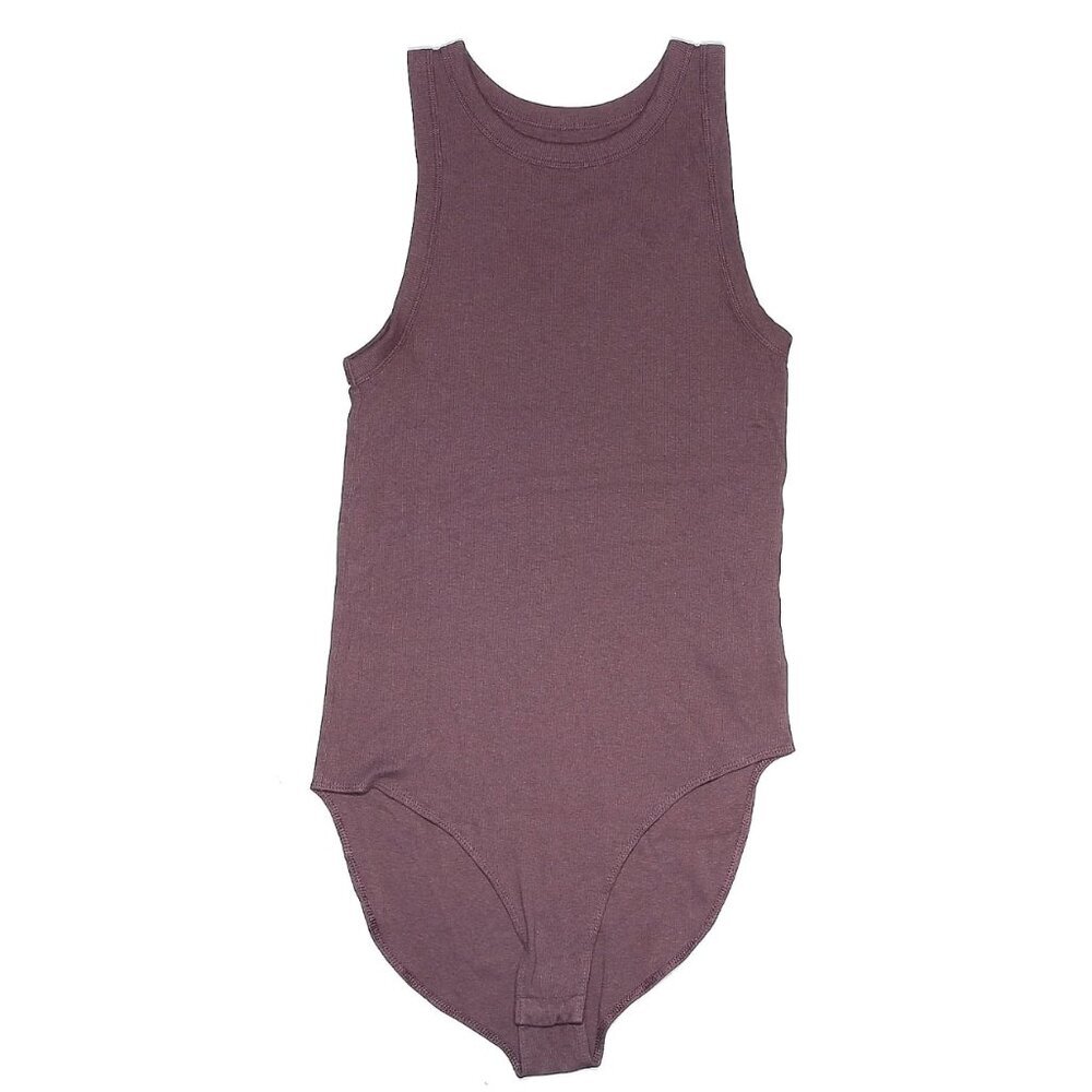 a new day | EUC Mauve Modal Cotton Ribbed Bodysuit Size Large